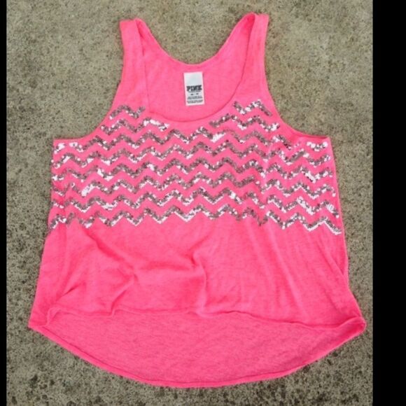 New VS Pink crop tank. Size medium - Picture 1 of 2